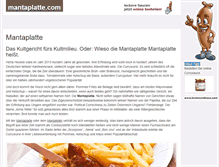 Tablet Screenshot of mantaplatte.com